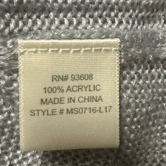 Matty M Gray Sequin Accents Long Sleeve - Picture 7 of 7